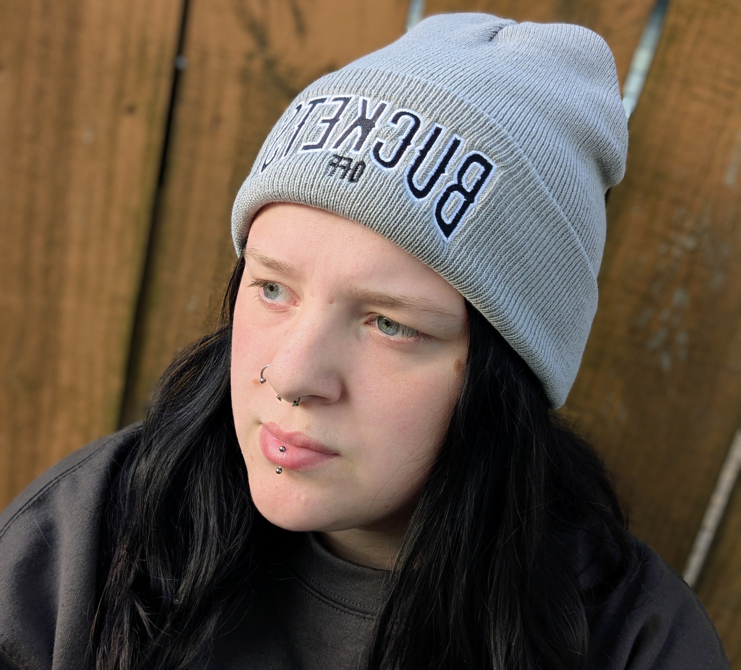 Buckets Off Embroidered Beanie